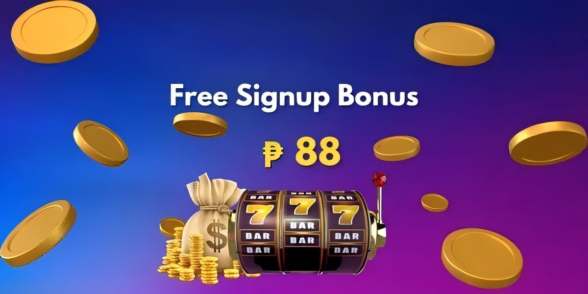 Promotional game artwork with a slot machine, triple sevens and a money bag